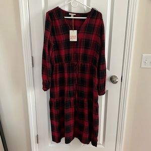 NWT Knox Rose Plaid dress size large